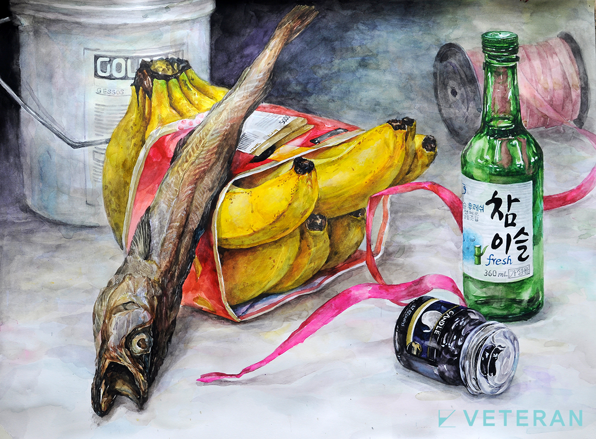 정물수채화 학생작
